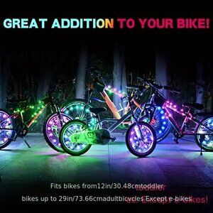 #611 Ultra-Bright LED Bike Wheel & Spoke Lights - Multi-Color Safety Warning